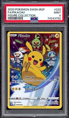 Pokemon Graded PSA 9 SWSH020 Black Star Promo 2020 Pikachu Figure Collection Full Art Pokemon